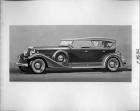 1933 Packard sport phaeton, nine-tenths left side view, top raised