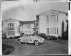 1934 Packard coupe roadster parked in driveway of Miss Arline Judge's home