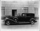 1934 Packard Rollston town car, nine-tenths left side view, parked on street