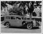 1935 Packard ambulance, three-quarter right side view, parked on street