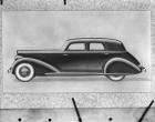 1935 Packard special sport sedan, left side view
