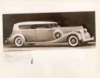 1936 Packard touring car, nine-tenths right side view, top raised