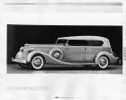 1936 Packard phaeton, nine-tenths left side view, top raised
