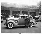 1937 Packard touring sedan and owner Col. Roscoe Turner