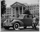 1939 Packard club coupe in front of Greenbrier resort