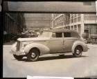 1940 Packard convertible sedan, seven-eights left side view, top raised