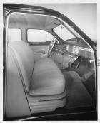 1946 Packard Super Clipper, view of front interior through right side passenger door