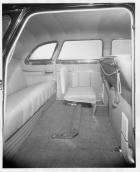 1946 Packard Super Clipper, view of rear interior through rear passenger door