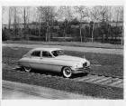 1949 Packard touring sedan on railroad tracks at Packard Proving Grounds