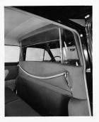 1953 Packard corporate limousine, view of division panel and interior rear door