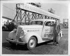 1936 Packard touring sedan and race car driver Wilbur Shaw at Indianapolis Motor Speedway, Memorial 