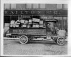 1908-10 Packard truck of B.A. Railton Co., loaded with goods